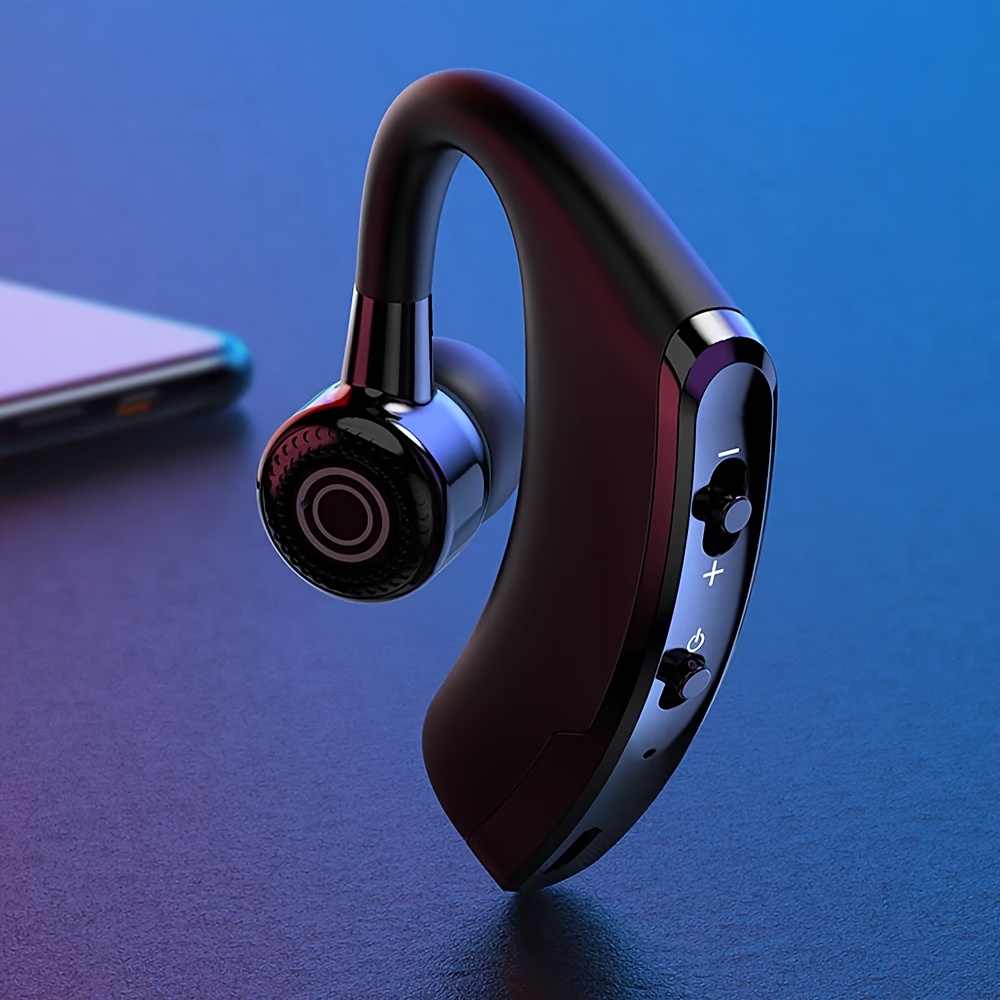 Business Wireless Headset | 180° Rotatable, Sweat-Proof, Clear HD Calls, Long 14H Talk Time, Lightweight Earphone for Driving, Work & Sports, Black