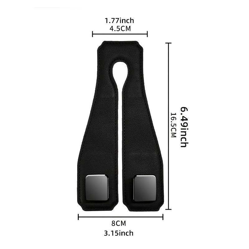 1 Car Interior Hook Rear Metal Double Hook Car Hook Hanging Seat Back Storage Car Hook, Suitable for Most Cars