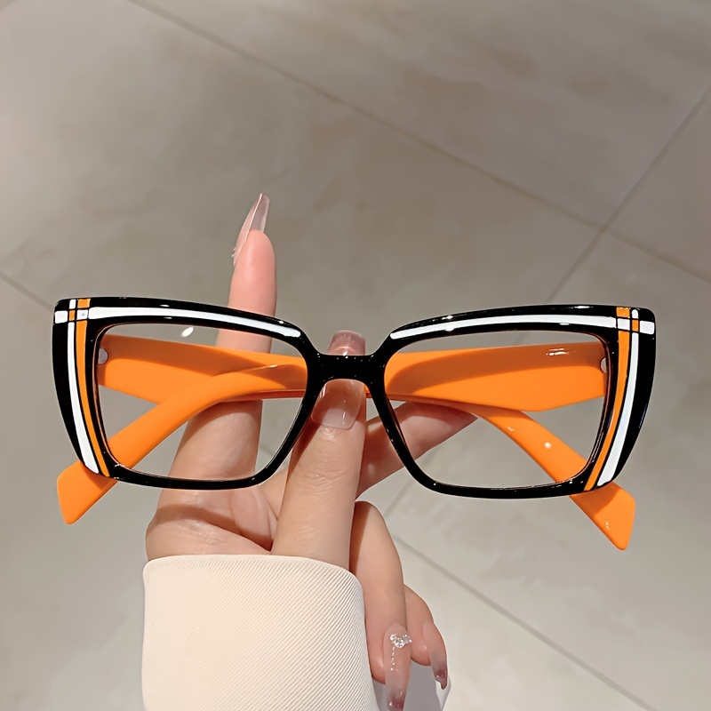 1pc Women Style Glasses With Multi Color Splicing Style Fashion Eyeglasses