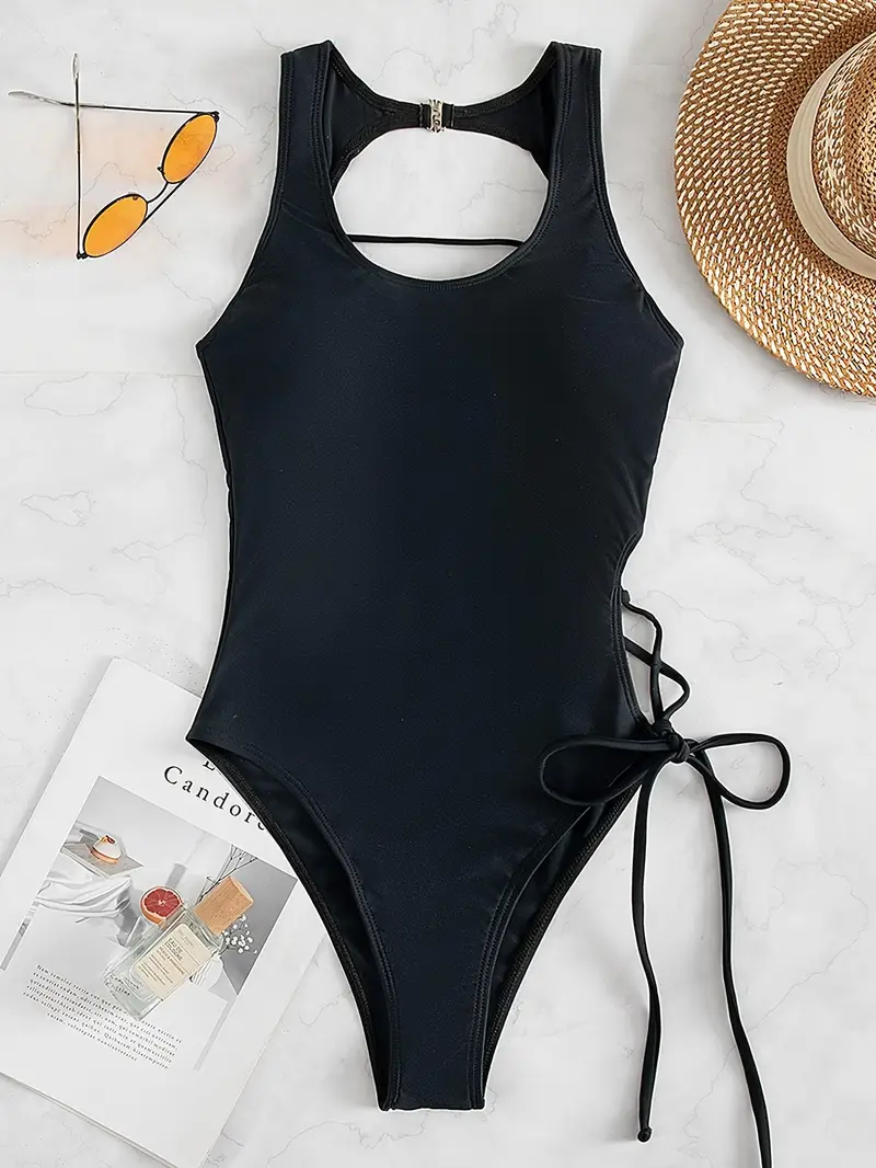 White Lace Hollow Out Backless One-Piece Swimwear White Lace Hollow Out Backless One-Piece Swimwear