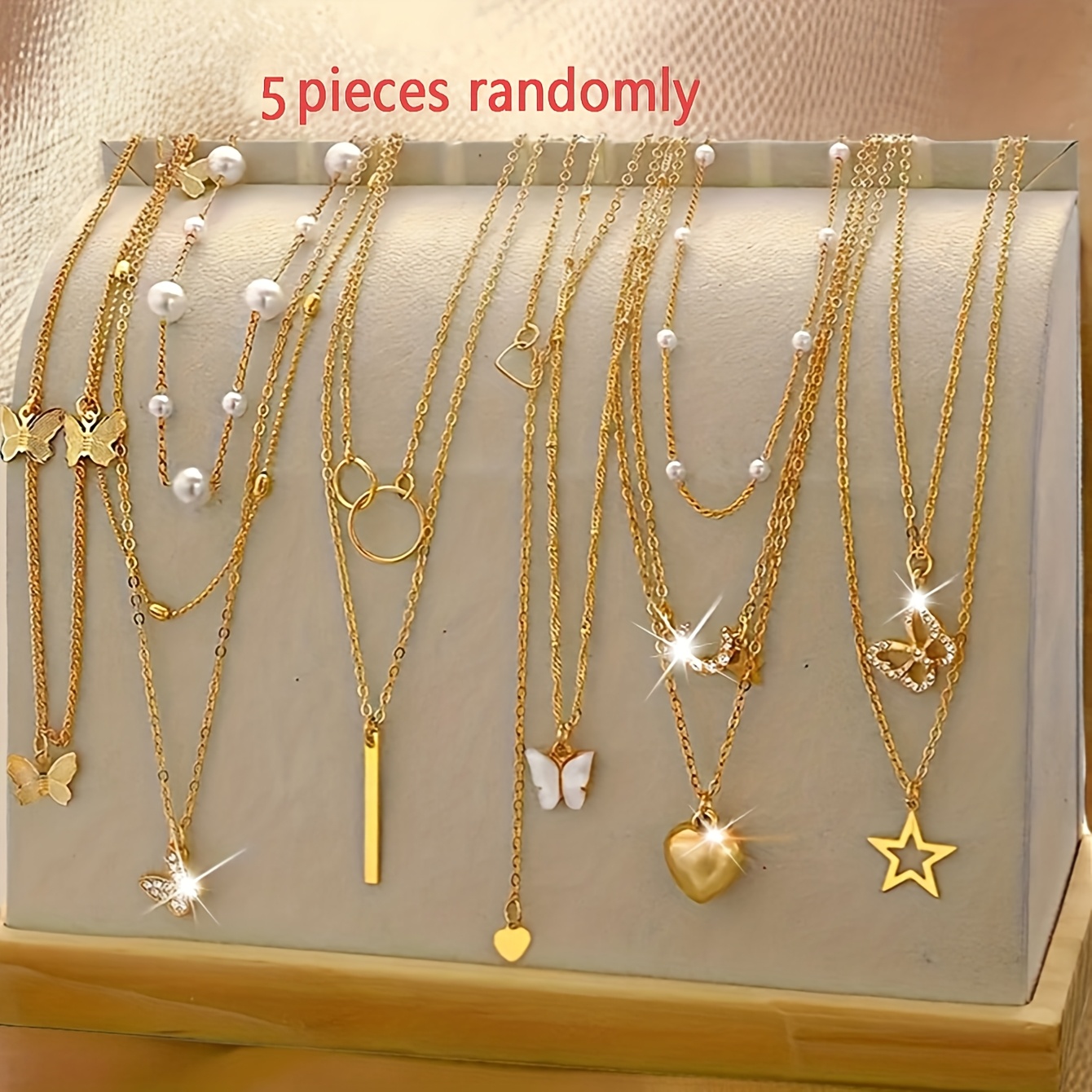 random 11pcs 5pcs set creative and fashionable five pointed     element womens multi piece set   necklace set suitable for wearing outdoors beach vacations and as a fashionable jewelry gift
