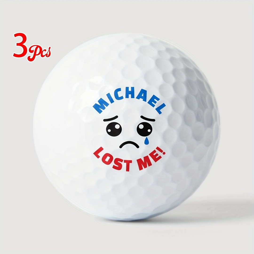 TEMU 3/6/12 Custom Name Golf Balls - Personalized " Find Me!" , Enhances Distance And , Durable White Golf Balls - Perfect Gift For Golf Lovers,