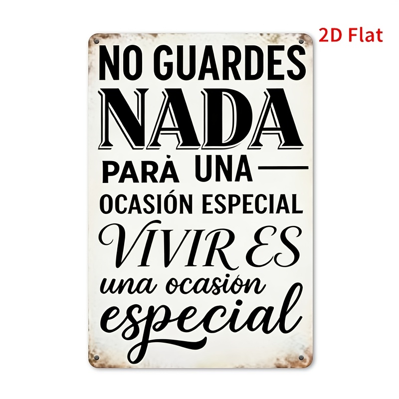 TEMU 2D, [ 2D] 1 pieza "No Guarces Para Es Especial" Logotipo de Metal y Hierro | para uso en interiores y exteriores, resistente a , ideal para