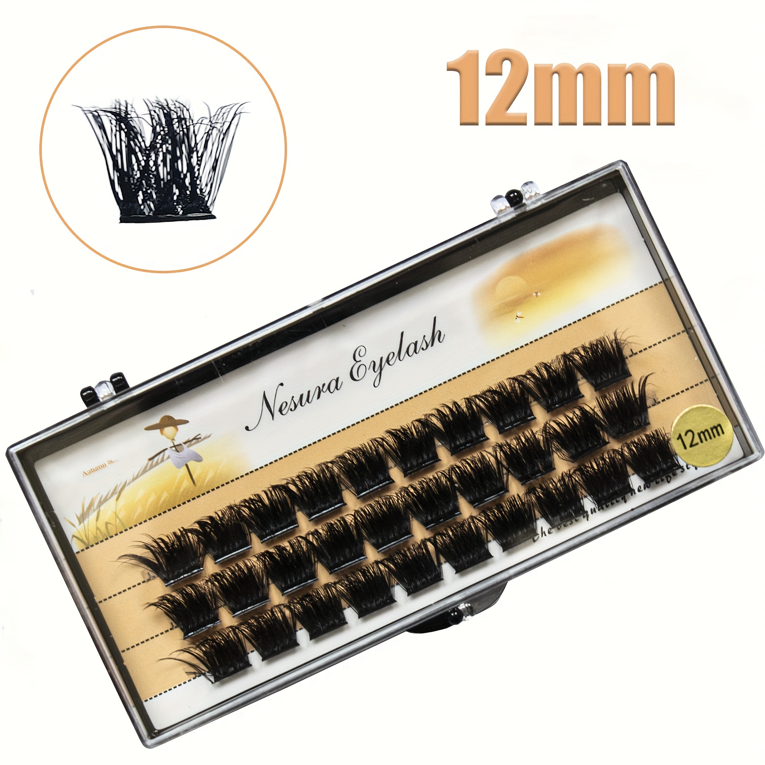 30pcs AILAISHI Professional D Curl Cluster Eyelash Extensions, Mixed Lengths
