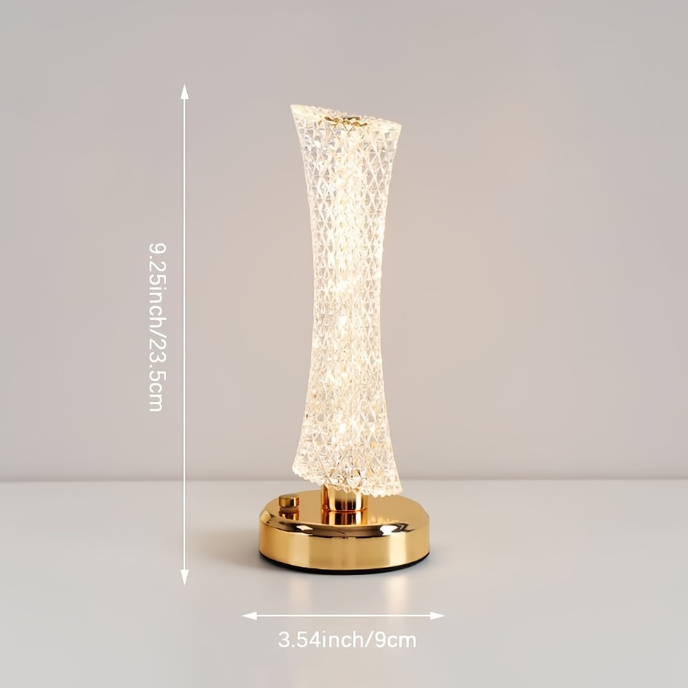Portable Crystal Table Lamp Cordless Metal Vintage Desk Lamp Temu