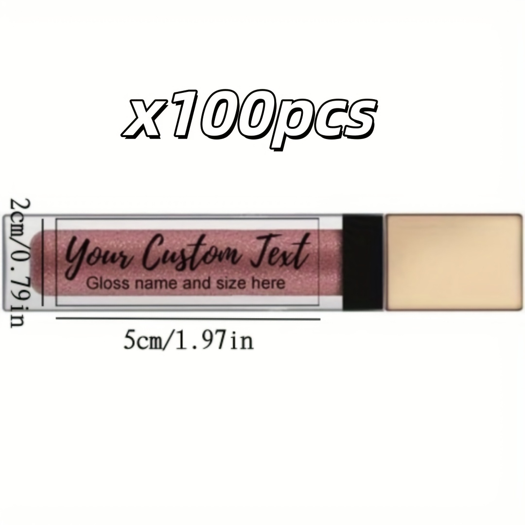 TEMU 40/70/100pcs Custom Lip Gloss/perfume Labels, Personalized Cosmetic Bottle Labels And Stickers, Lipstick Labels, Cosmetic Stickers, Disposable