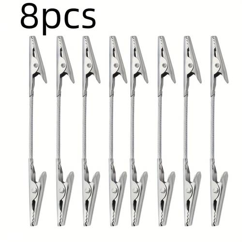 8 stuks dubbelzijdige klemmetalen draad klemmen, fotohouders, multifunctionele fotoophangers