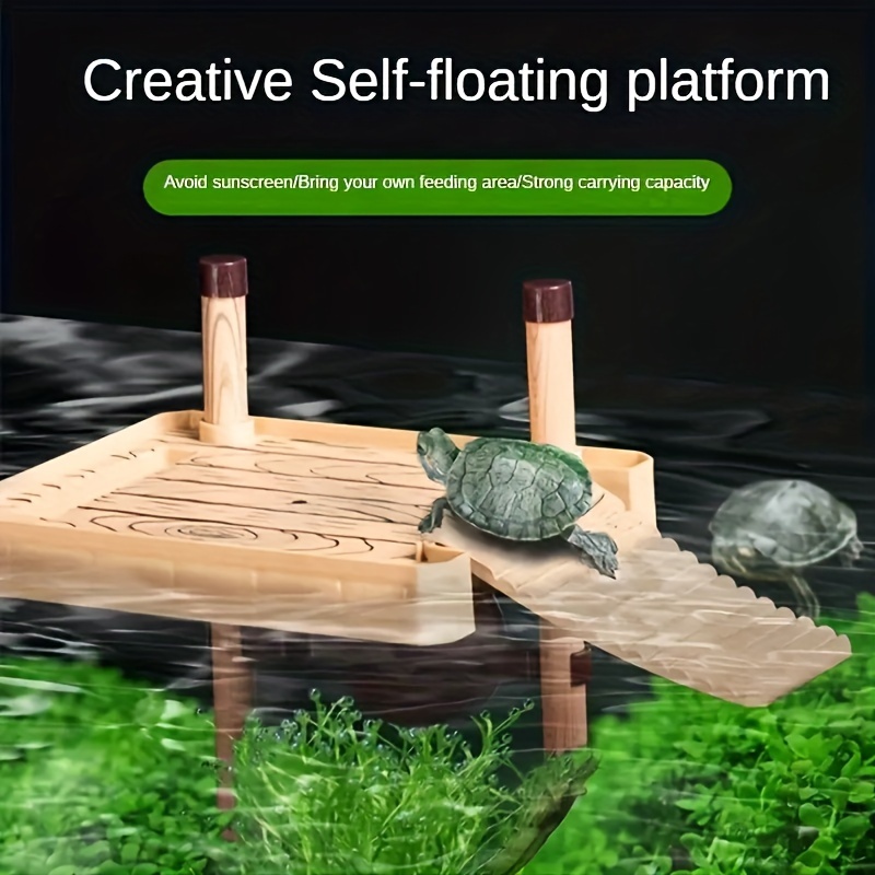 Turtle Basking Platform, Resin Dock Resting Rectangular Aquarium Tu