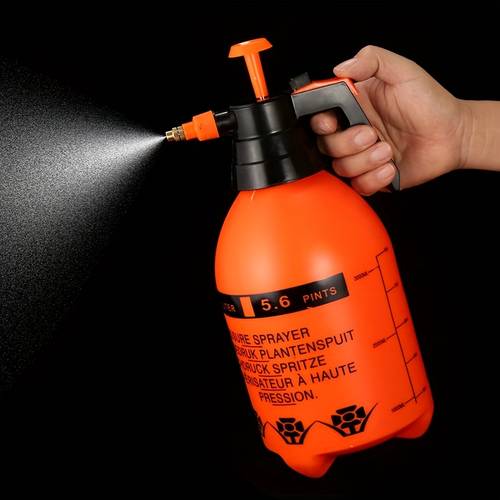rociador portátil de gran capacidad con boquilla ajustable, regadera a presión de 2l/3l para jardinería y botella pulverizadora multiusos