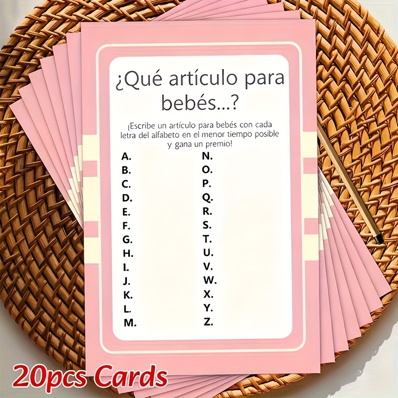 TEMU 20 cartes sur le thème espagnol pour une douche nuptiale et une annonce de grossesse - Parfaites pour les célébrations, les décorations, de