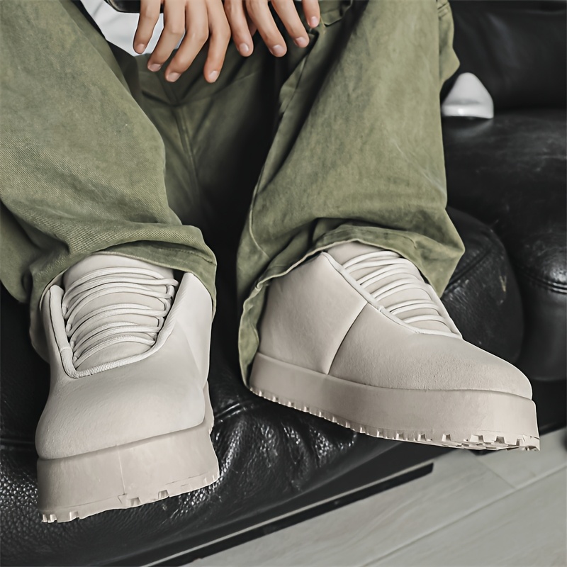 mens retro hip hop style solid color casual sneakers lace Temu