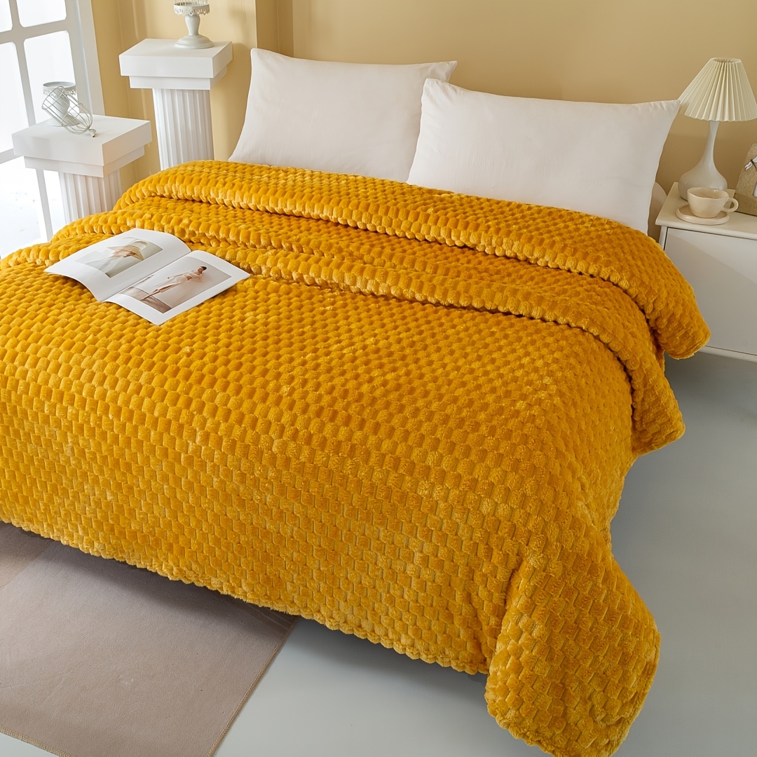 TEMU Skin-friendly Soft Multifunctional Blanket, Suitable For Office, Sofa, Bed, And Outdoor Camping, Machine Washable, Comfortable