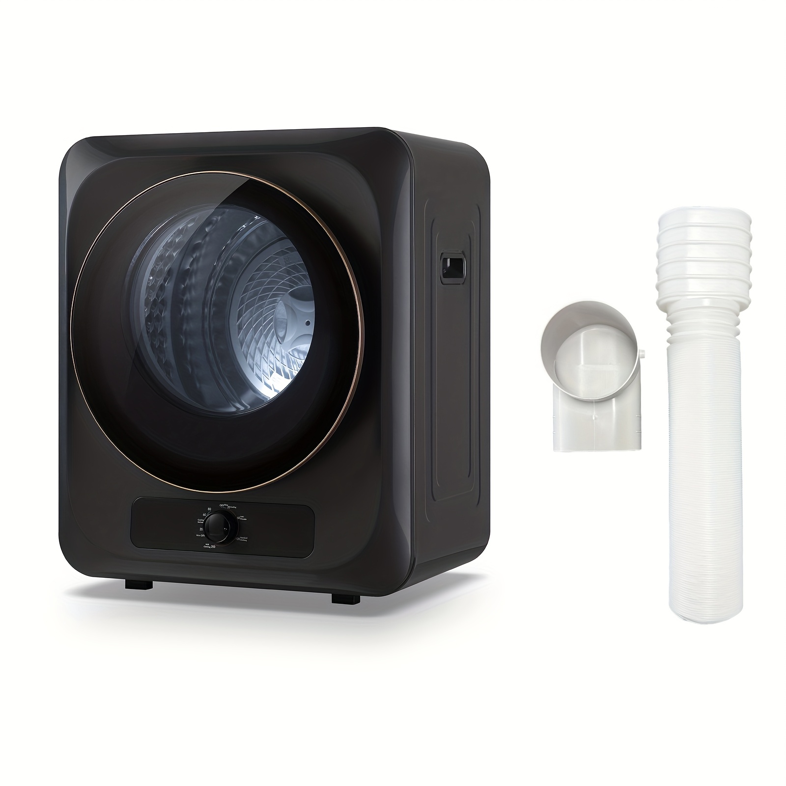 TEMU 11lbs Portable Clothes Dryer, Electric Compact Laundry Dryer With Stainless Steel Tub, 5 Drying , 1.6 Cu.ft Front Load Portable Dryer Machine For Apartments, Dorms, Rvs