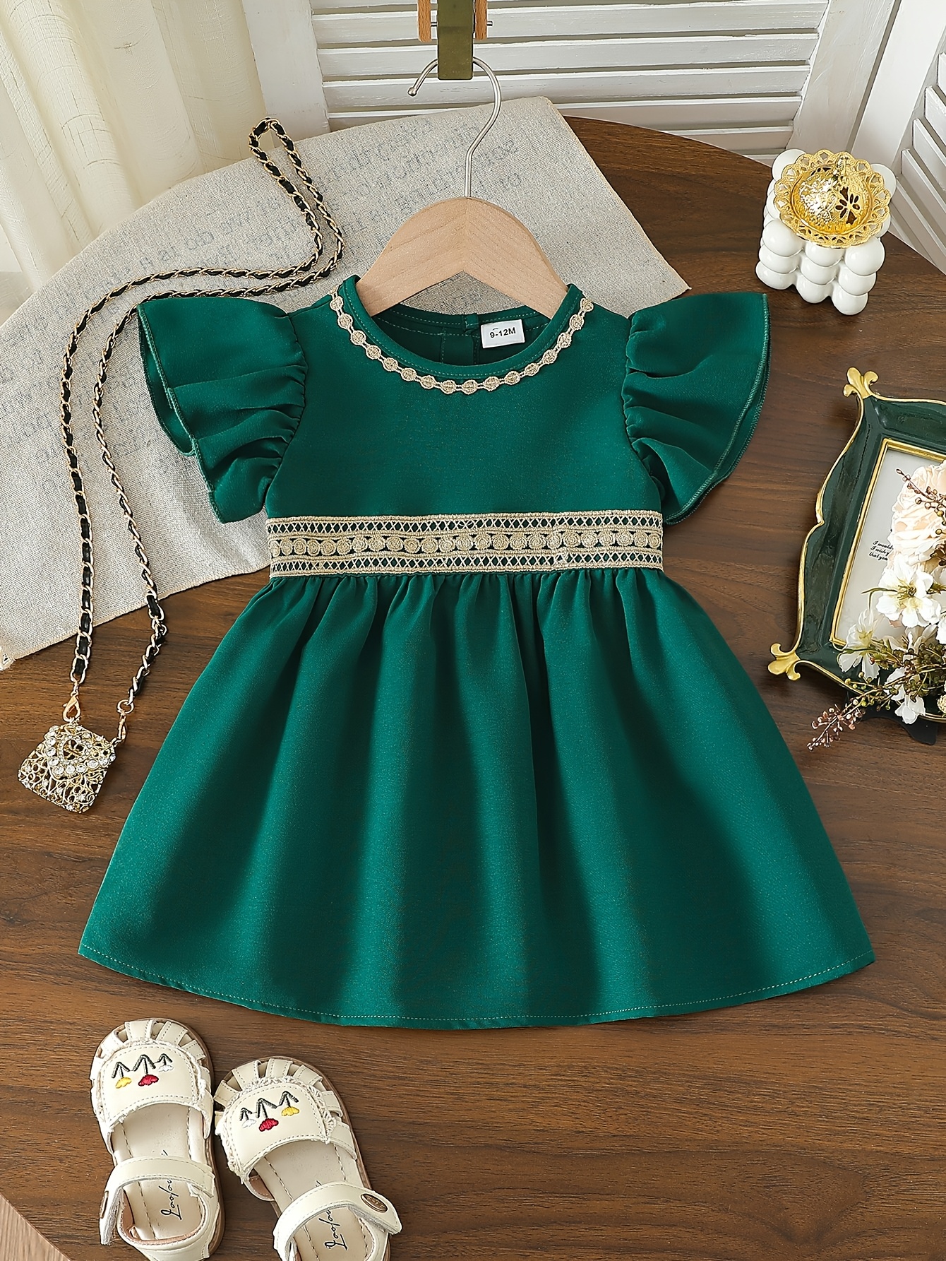 emerald green dress for girls - Poland