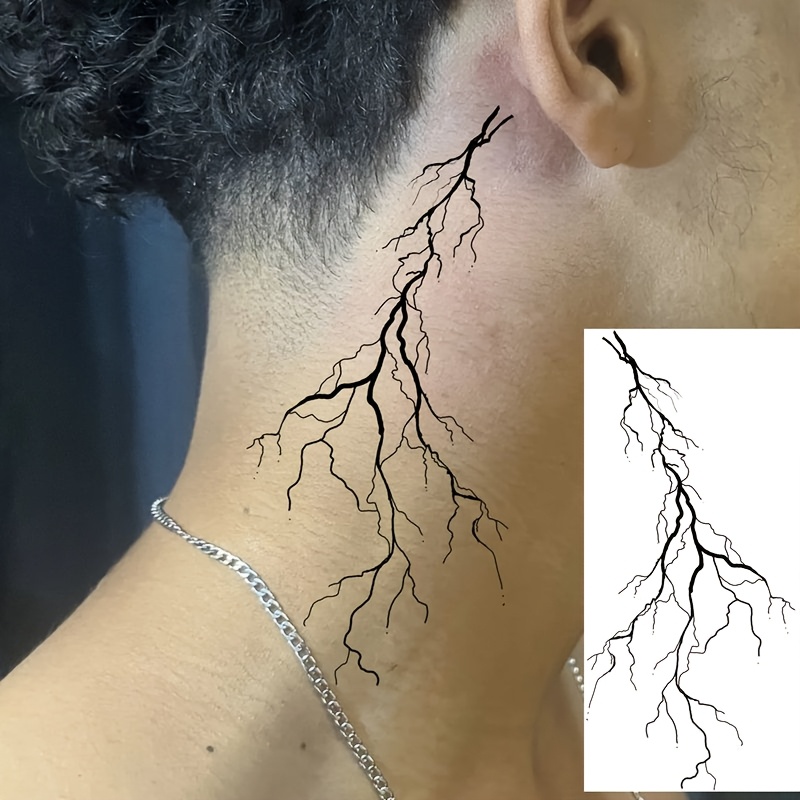 TEMU 1 Hoja de Tatuajes Temporales 3D de de Trombolaca para Disfraz de Halloween, Pegatina de , Tatuajes Falsos Realistas de y Vaso Sanguíneo,