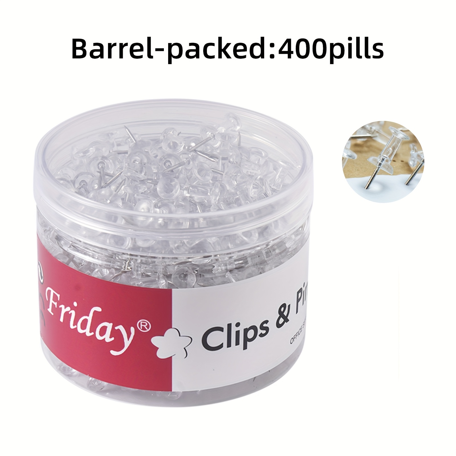 TEMU Transparent Push Pins Clear Thumbtacks For Notice Boards Office Use Durable And Reusable Clear Tacks Arts And Crafts Classroom Organization