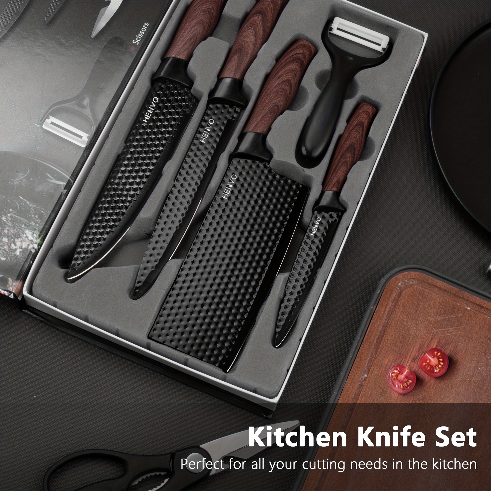 ett 6 delars köksknivset i rostfritt stål inklusive en - Temu Sweden