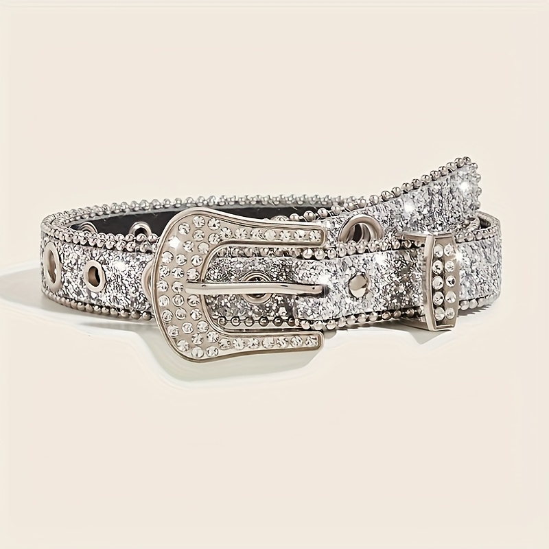 Image of Trend Y2k Diamond Belt Punk Rhinestone Versatile Women's Decorative Jeans Belt