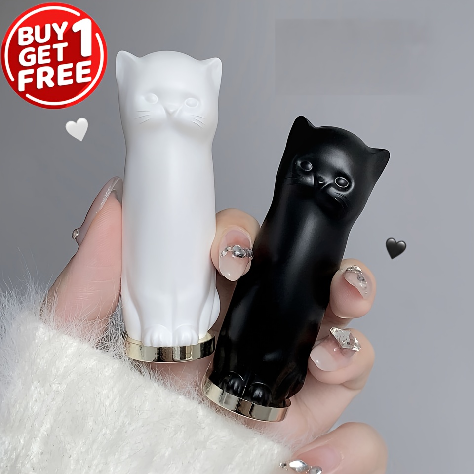 

[buy 1 Get 1 Free] Cat-shaped Lip Balm, Moisturizing, Anti-crack Formula For Dry Skin Relief, Perfect Gift For Women And Mothers