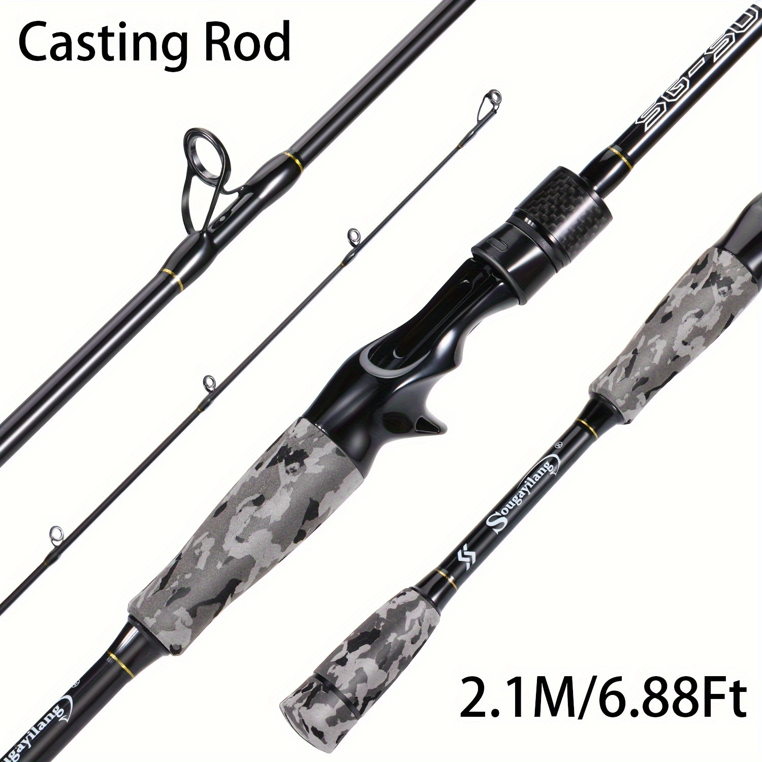 MOOWI Canne à pêche Canne à Truite coulée de pêche UL, Filature légère, Canne de Voyage, Tige d'éjection de Flux Fishing Rod (Color : CE-S604L