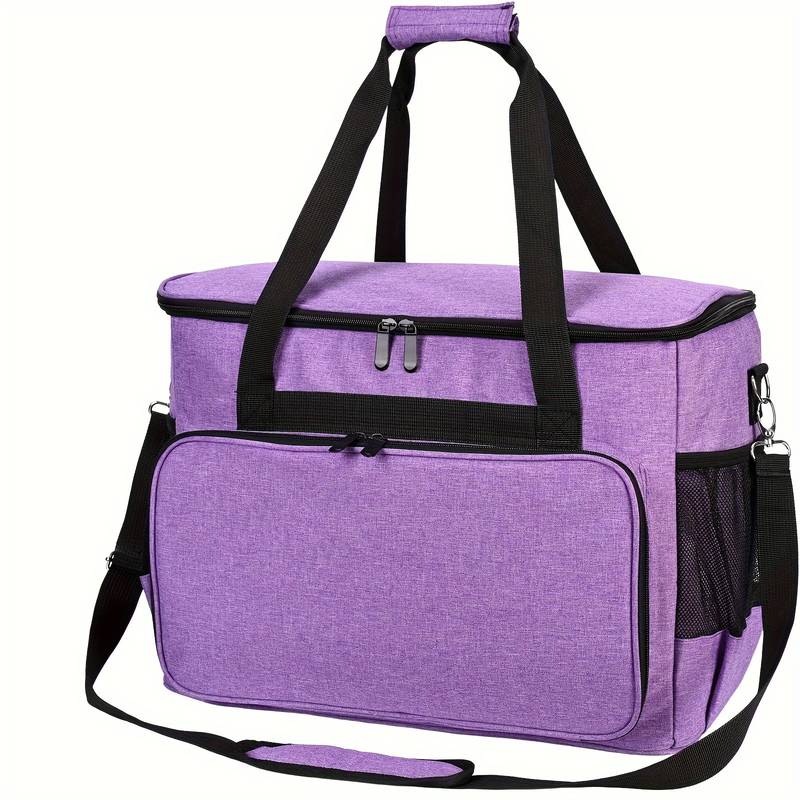 Sac De Transport Pour Machine à Coudre/surjeteuse - Poches De Rangement, Poignées (violet)