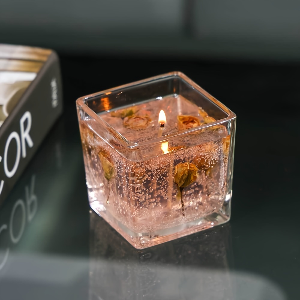 TEMU Classic Bottle Floral Candles, 550g Lavender/rose/orange Scented Candles, True Flower , Fragrance, Family Perfume Essential, Perfect Birthday