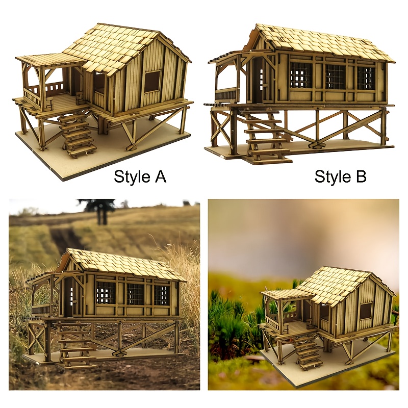 Wooden Jigsaw House Modeling Kit Accessories