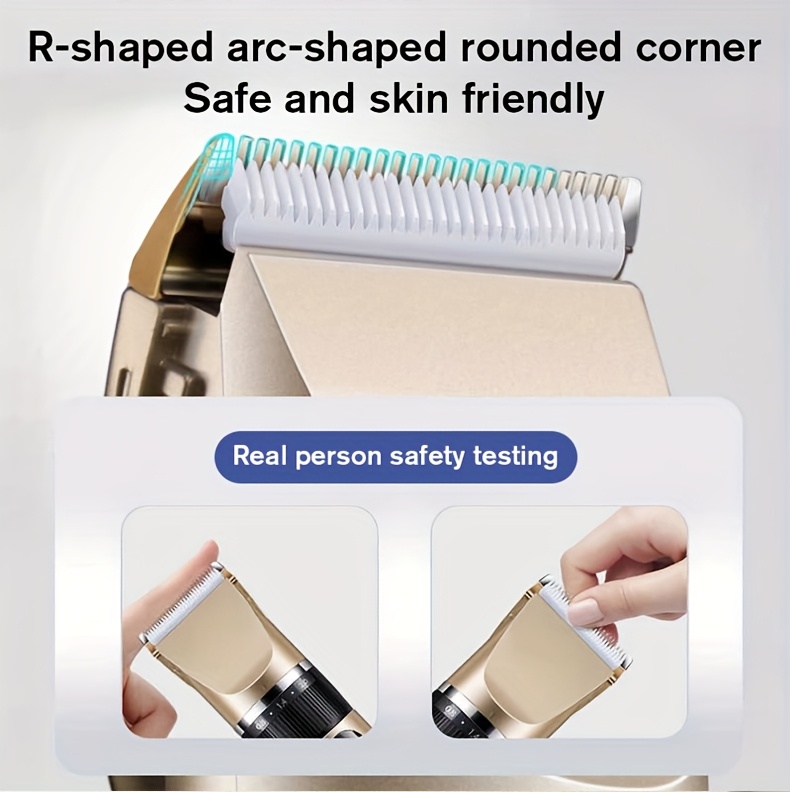 professional mens cordless hair clipper usb rechargeable electric hair trimmer with   high power ceramic cutting head led display screen 4 guide combs cleaning brush and lithium battery suitable for home and salon use perfect fathers day gif Product details 3