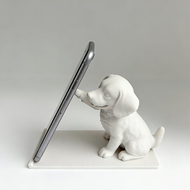 TEMU A Single Dog-shaped Phone Stand Adjustable And Compatible With Smartphones, Serving As An Adorable Decoration For Your Room