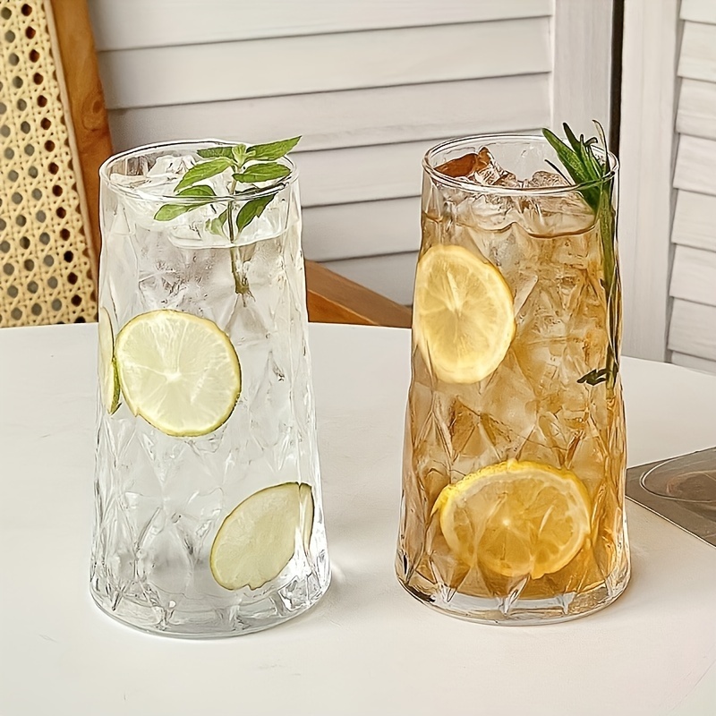 Image of 2pcs Set Multifunctional Glass Drinking Cups -, Insulated, Suitable For Iced Coffee, Juice, Whiskey, And Beer - For Home, Bar, And Restaurant Use