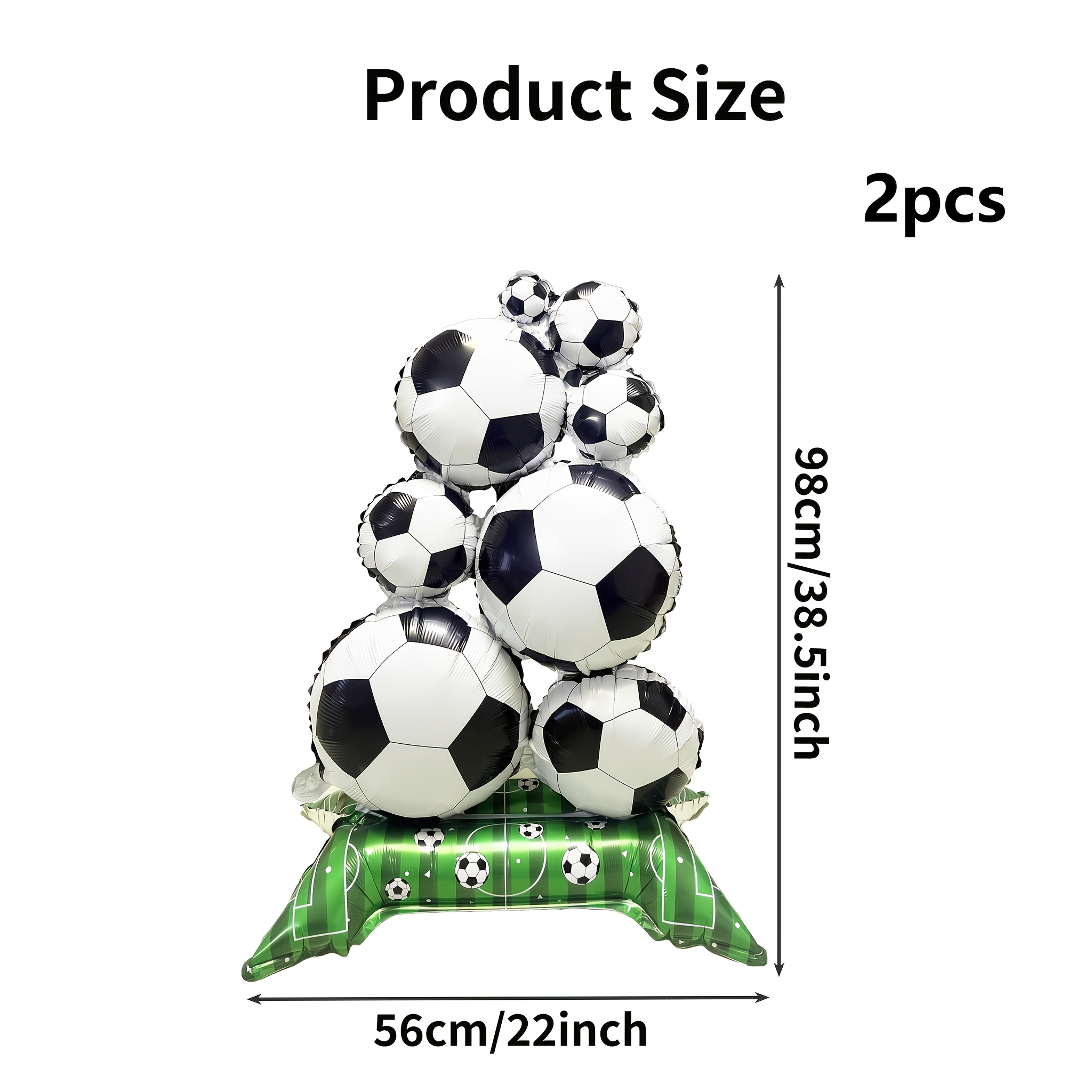 2 Stacked Football Aluminum Film Balloons. Football Matches Are Tense And Competitions. Our Fans Have For 4 Years, All Their Team The Championship. Our Balloons Are Indispensable For Decoration