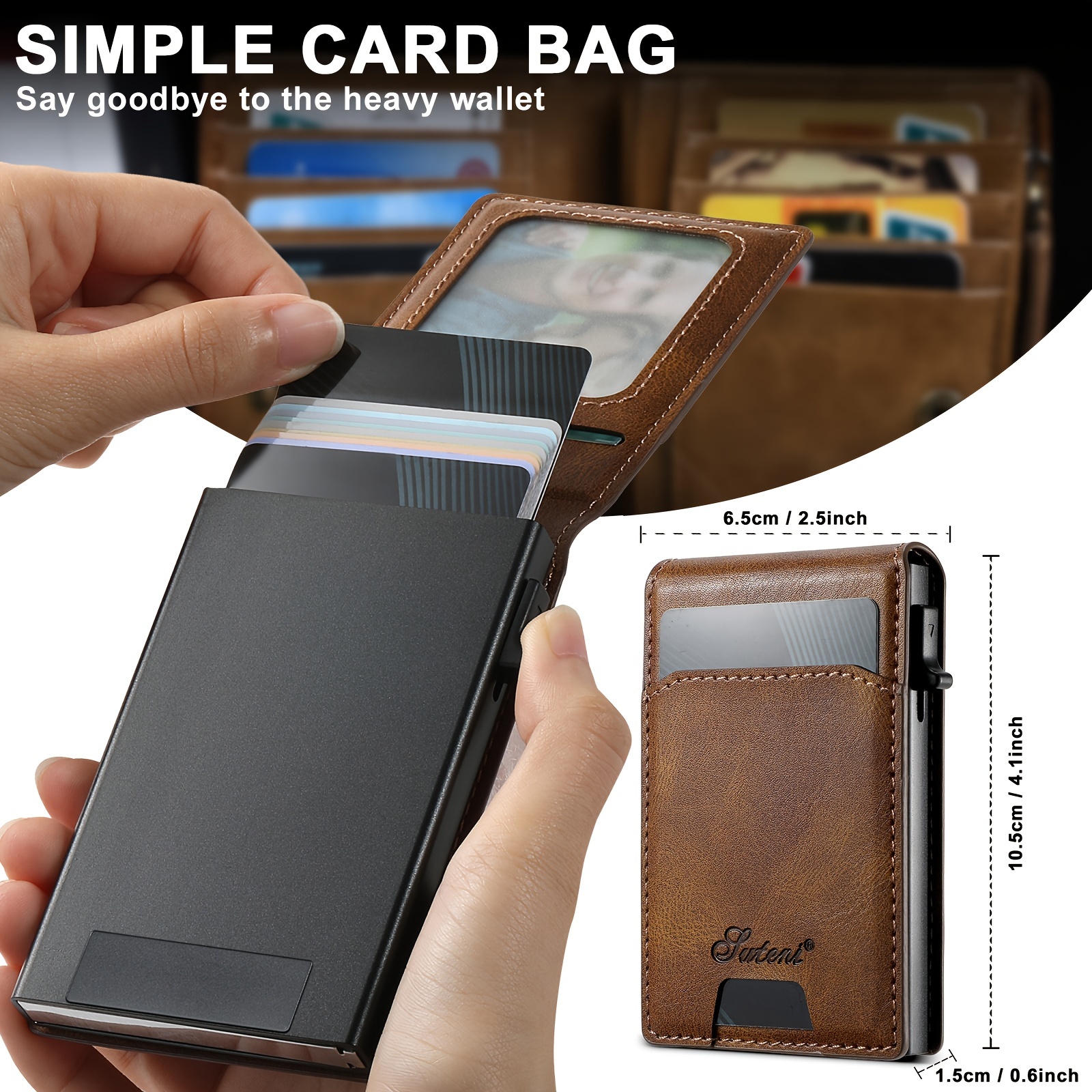 

1pc Card Holder, Large Capacity Can Hold 6-8 Cards