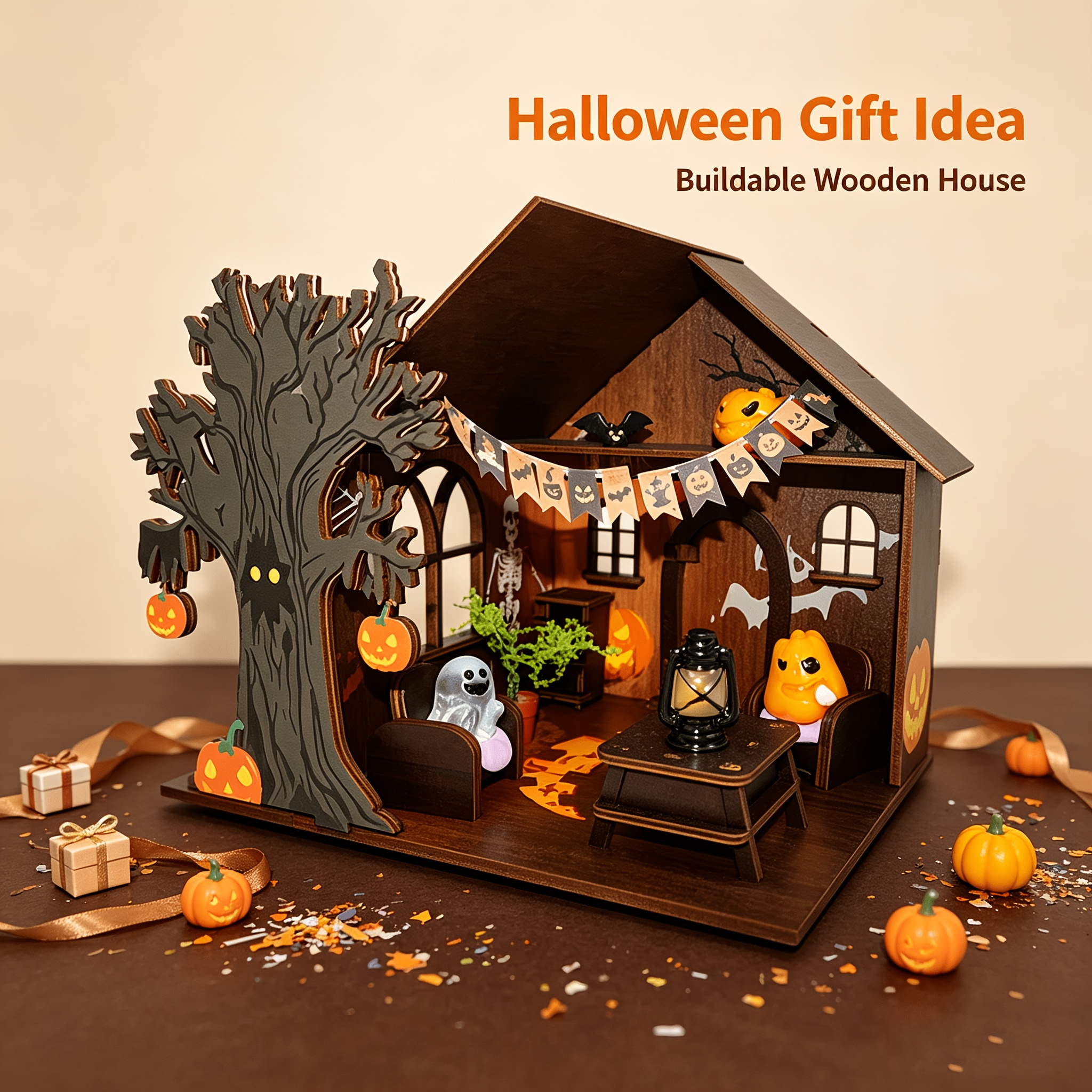 Dream Halloween Hut, 3D Wooden House Kit