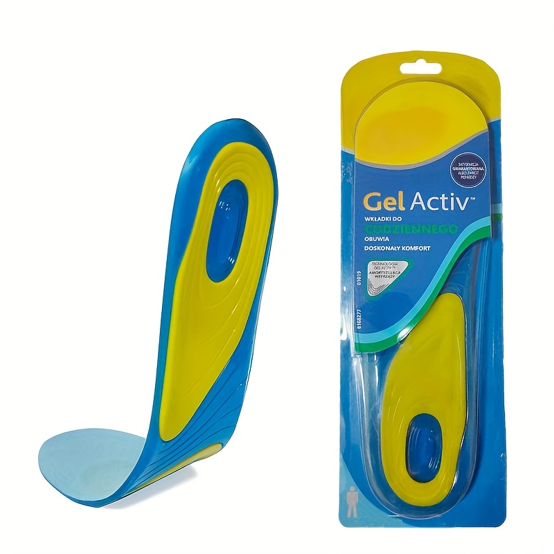 TEMU 2pcs/pair Silicone Shock-absorbing Insoles Pu Insoles Gel Insoles