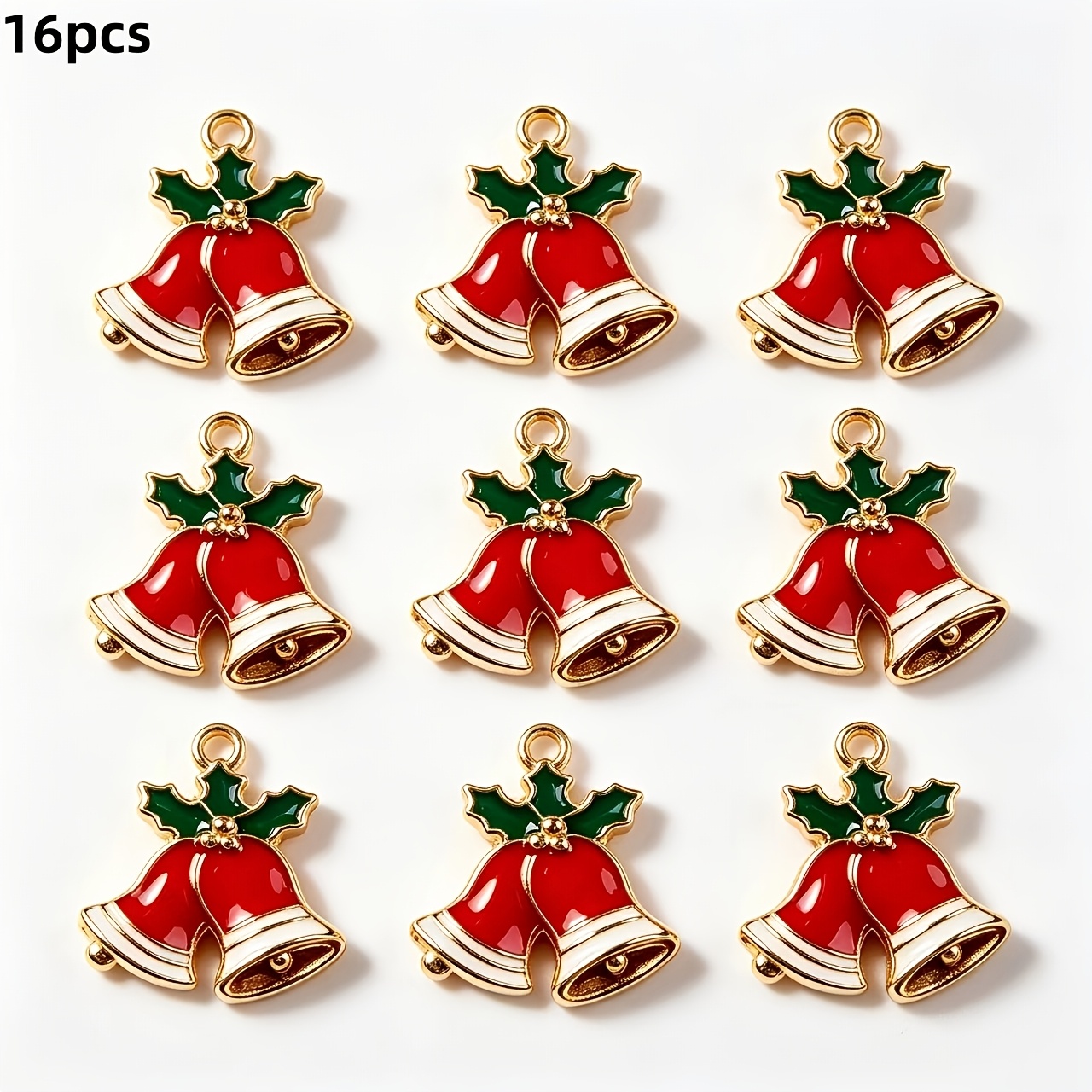 TEMU 16pcs/8pcs New High-quality Exquisite Christmas Element Pendants. Suitable For , Earrings, Necklaces, Phone Charms, Bracelets, Party Supplies,