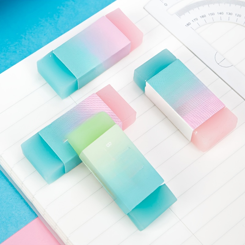 Image of 4/8pcs Vibrant Color Jelly Erasers - Streak-free, Wipe-clean, Non-residue Painting Erasers For Smooth - Artists, Students, And Hobbyists, , Back-to-, Office Necessity