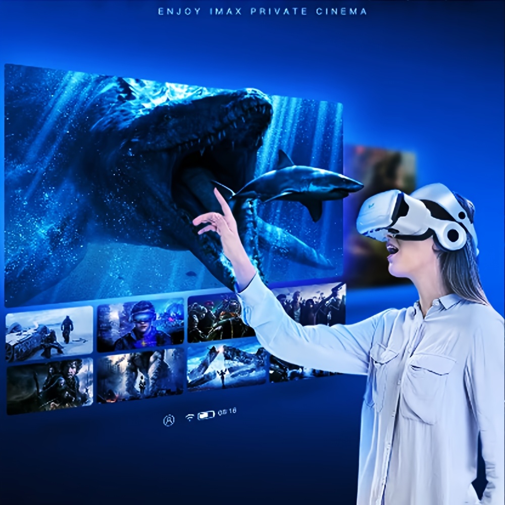 Aukštos klasės 3D VR akiniai – Premium VR ausinės – 110° įtraukiantis vaizdas, 600° trumparei reguliavimas, dvigubas valdymo mechanizmas – ideali dovana poroms, mėgstantiems filmus