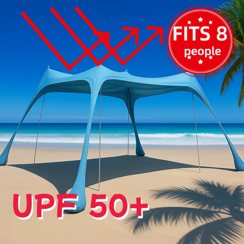 TEMU 8-person Tent Courtyard Tent Upf50+very Lightweight And Tent Comes With 6 Accessories For Quick Tent Setup Suitable For Outdoor Use
