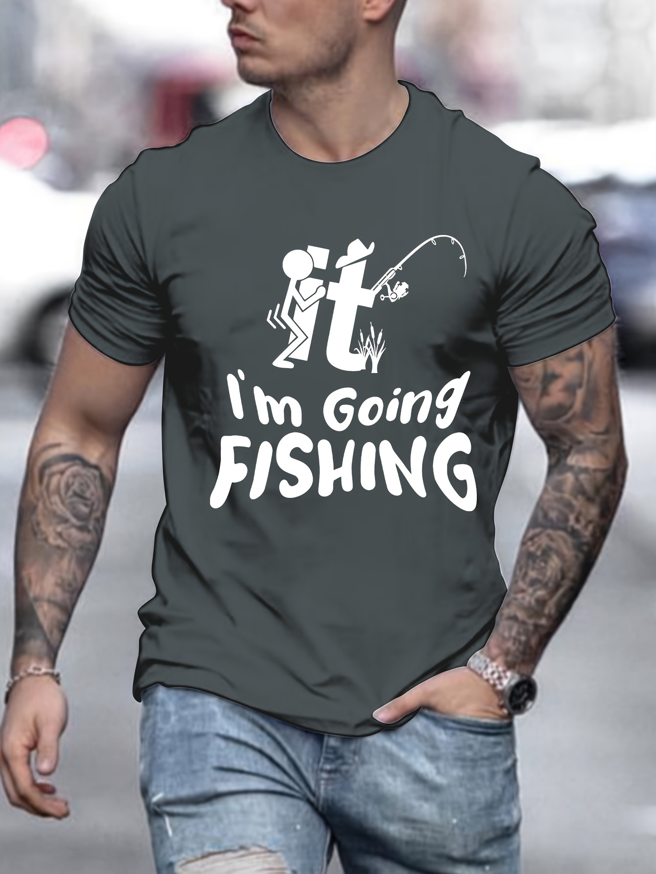 GONE FISHING, BE BACK AROUND WHEN I'M DONE O'CLOCK unisex T-Shirt