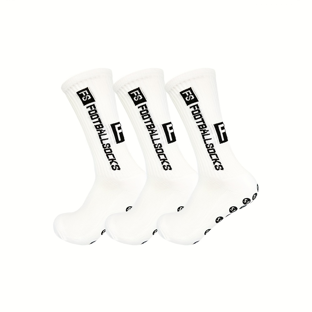 3 Pairs Of Men's And Women's Soccer Socks, Non-slip Soccer Basketball Sports Socks, Breathable Basketball Socks For Men And Women, For Soccer, Volleyball, Yoga, And Running, Football Accessories