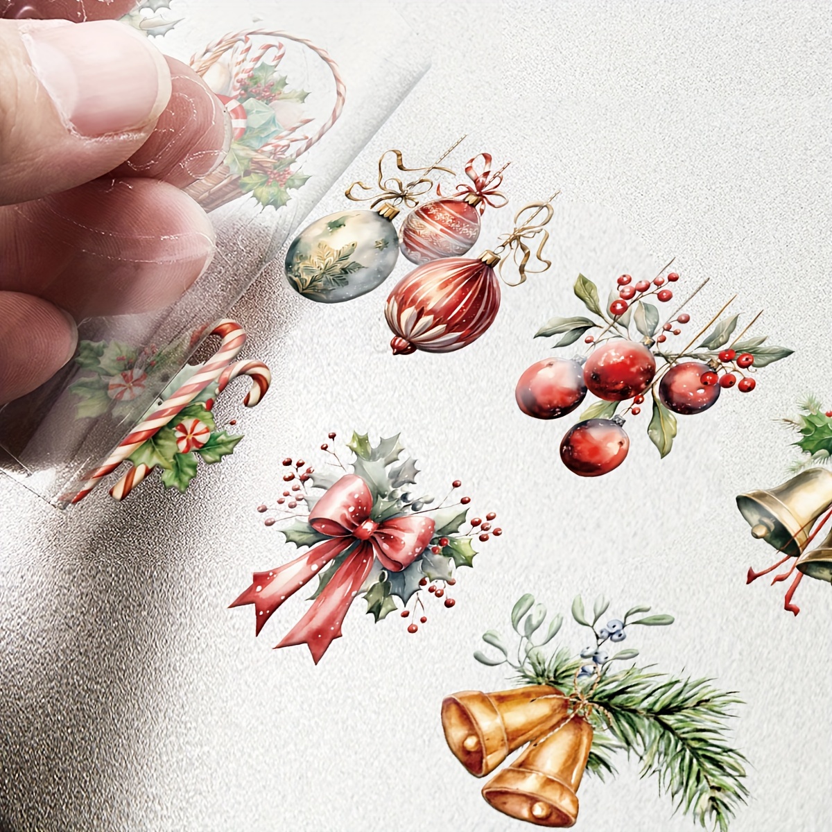 

Christmas Cartoon Uv Transfer Stickers - 3d, -resistant & Easy To Apply For Decorations