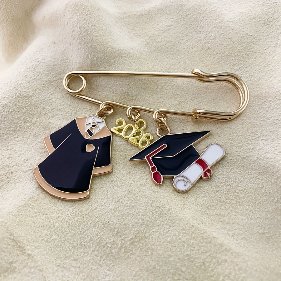 TEMU 1 Regalo de Temporada de Graduación: Broche con de Bata y Banda de Doctorado