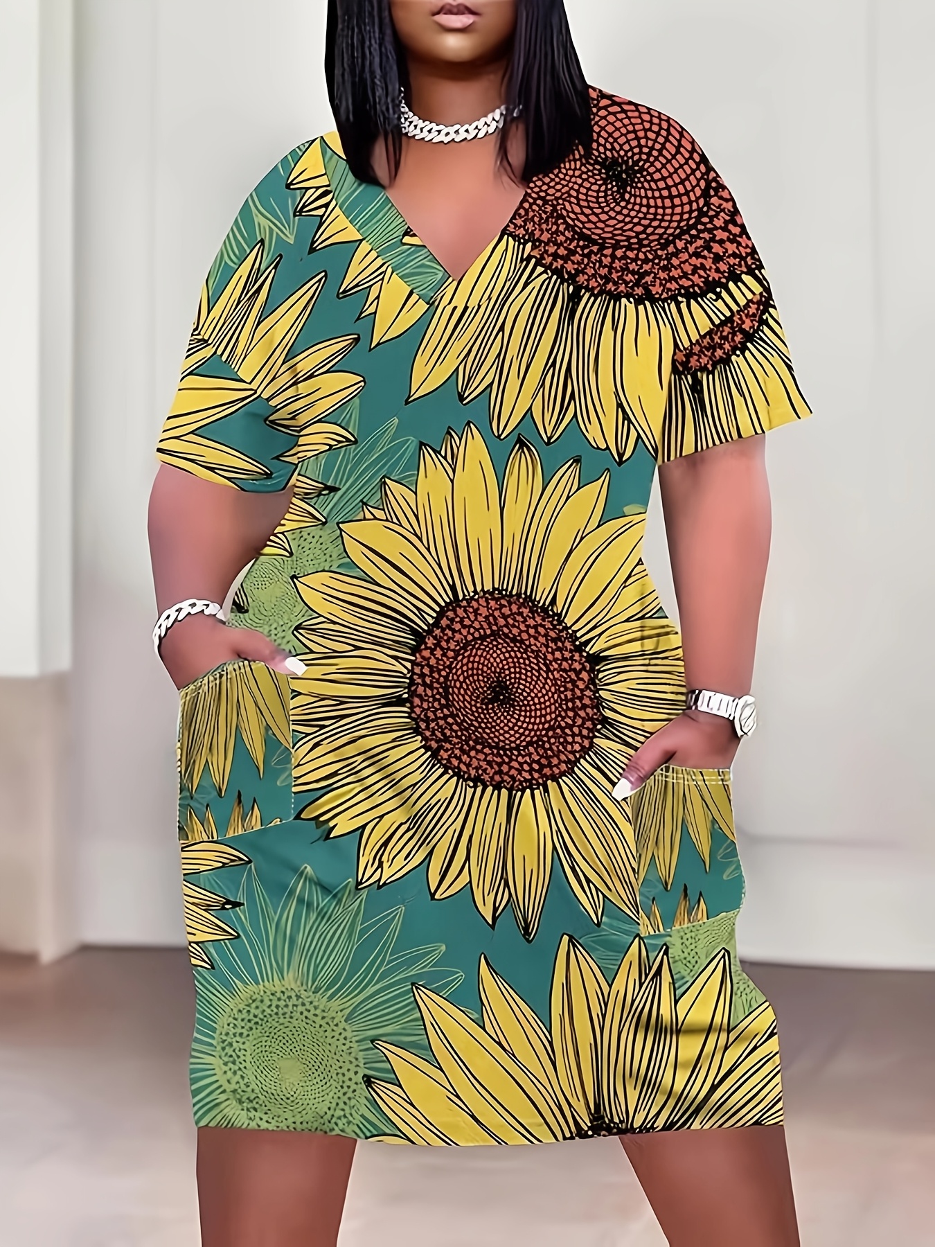 Tunic Dress Plus Size T Shirt Dress Australia 1pc Women'S Plus