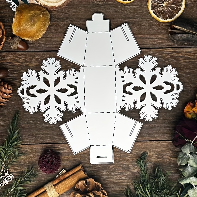 

1pc Matrice de Découpe Métallique de Noël - Argentée, Outil de Scrapbooking & Fabrication de Cartes pour Loisirs Créatifs Festifs et Décorations