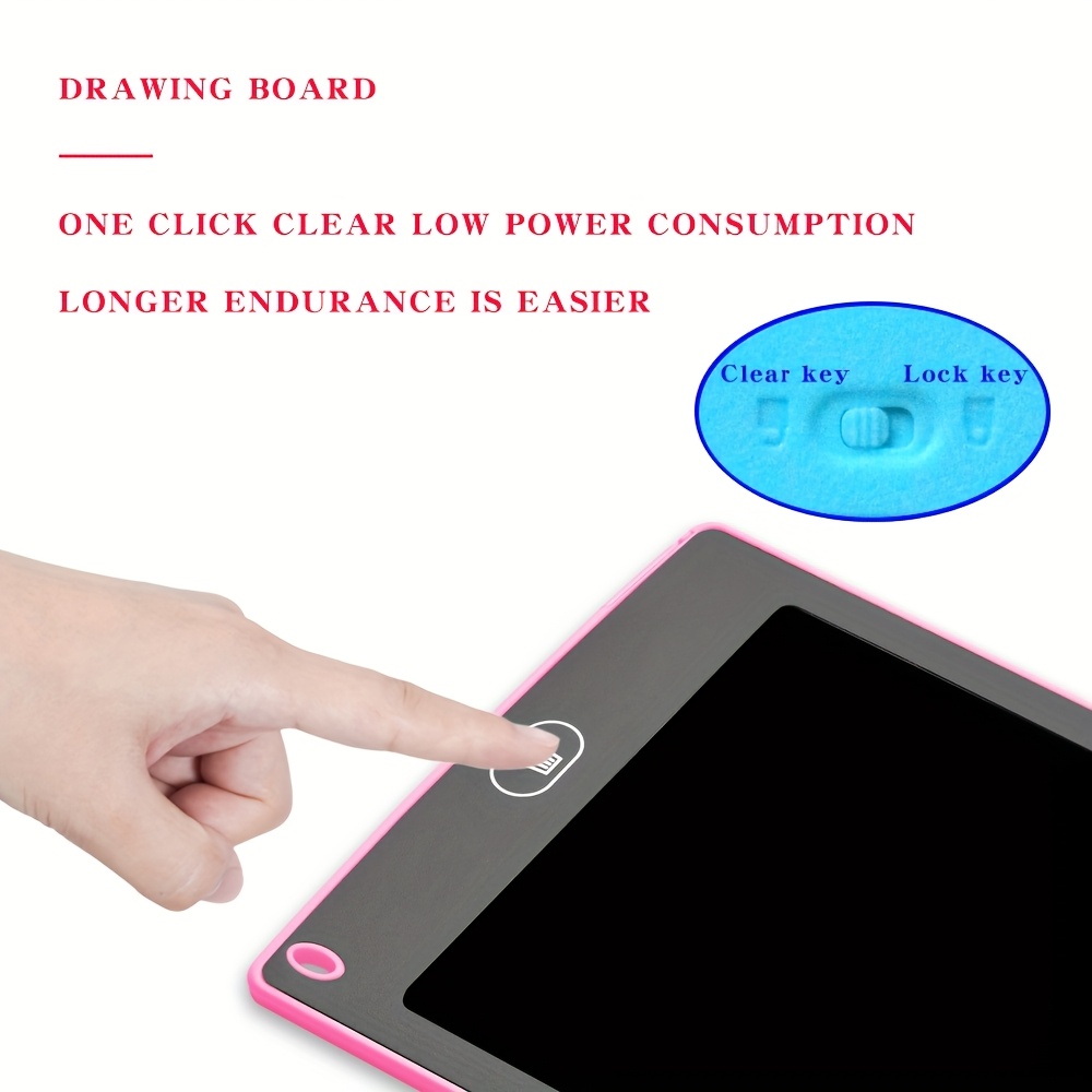 La tableta de escritura LCD está disponible en tamaños de 6.5, 8.5, 12 y 40.64 cm, atendiendo a diversas necesidades. Permite borrar fácilmente con un clic los garabatos, lo que permite la creatividad en el dibujo, cálculos, notas y borradores. - Imagen 12