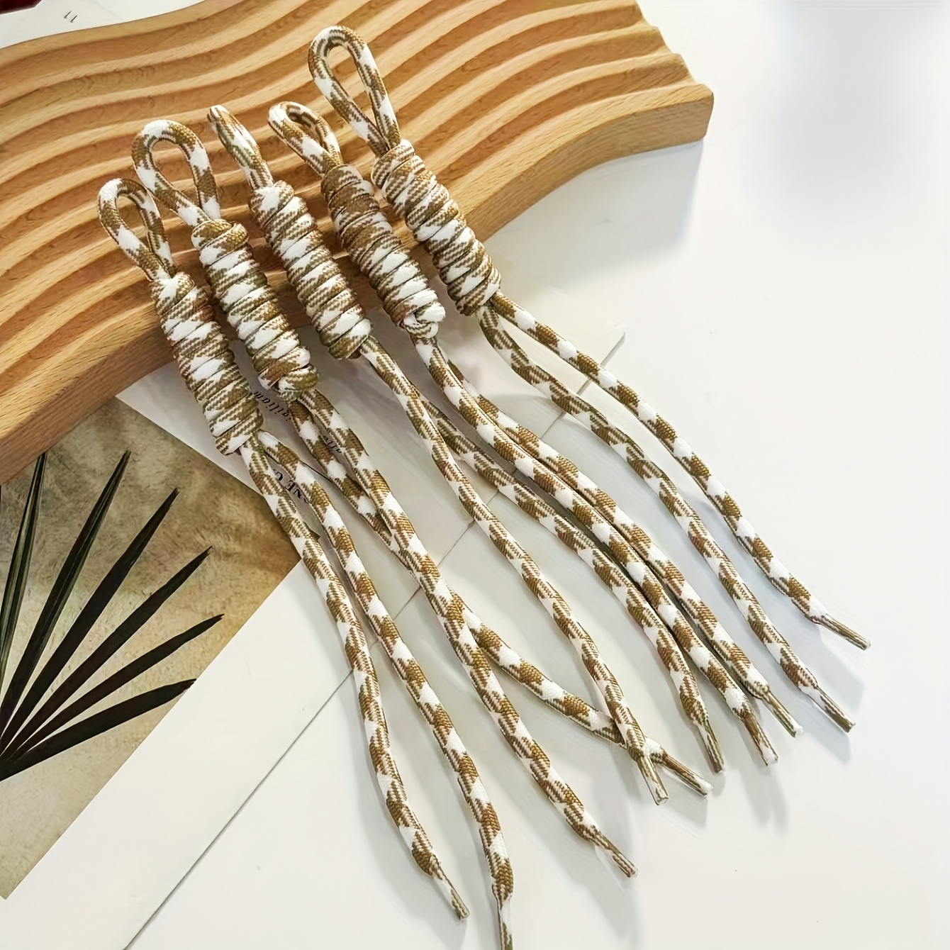 TEMU 5 piezas de joyería con cuentas y suministros para hacer joyas, cuerda de nylon tejida a , utilizada para la fabricación de llaveros, llaveros,