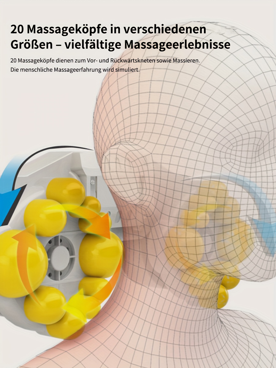 YUNSHAW Viso kūno masažo kilimėlis su Shiatsu kaklo masažuokliu, 3D juosmens trakcija ir 10 variklių – viso kūno masažas nugarai, juosmeniui, klubams ir kojoms – masažo kėdės kilimėlis, tinkamas moterims/vyrams