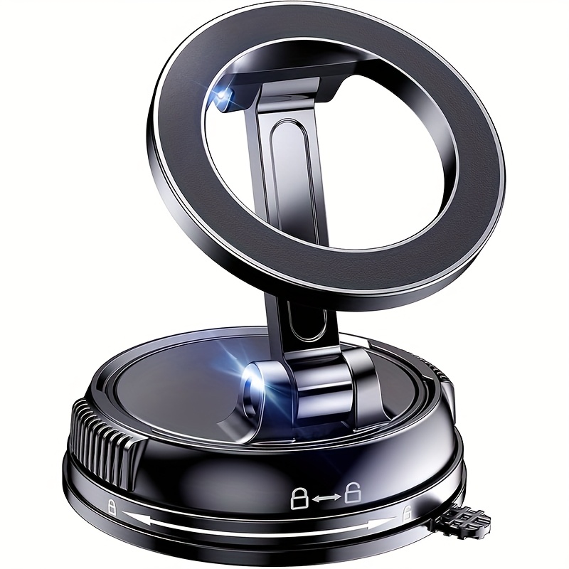  Version Magnetic Car Phone Holder, Portable Suction Cup Mount with 360° Rotation & Adjustable Angle, Retractable Design, Strong Vacuum Adsorption, High Stability for Cars and Gyms, Gym Phone Stand, Stylish Accessory, Reliable Mount, Retractable Holder, Professionals