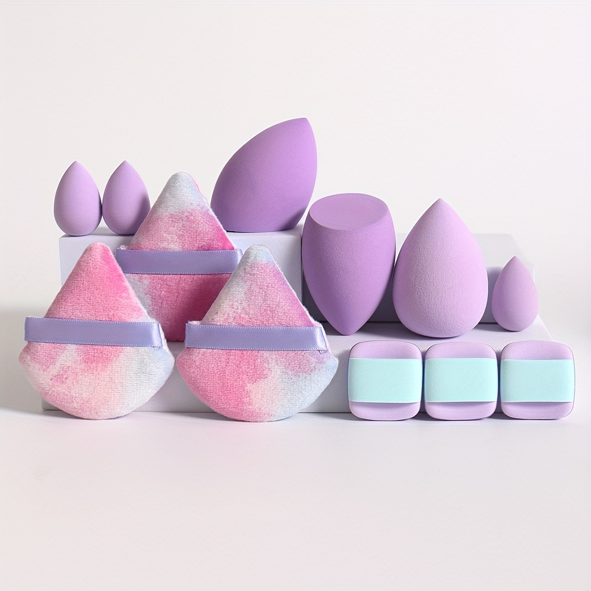12pcs Multi-Colored Makeup Sponge Set for Blending