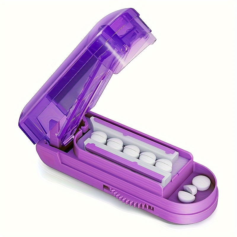 

1pc Ultra- Portable Pill Cutter - Effortlessly Pills , For , Time-saving Medicine Organizer, Compact & Travel-ready